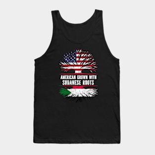 American Grown with Sudanese Roots USA Flag Tank Top